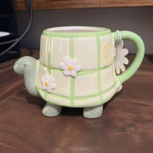 Turtle Mug Daisy Seeds & Sunshine 3D Green Planter Coffee Cup